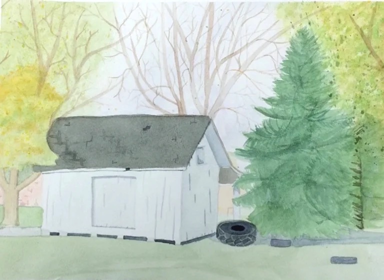 Cricket Shed Watercolor